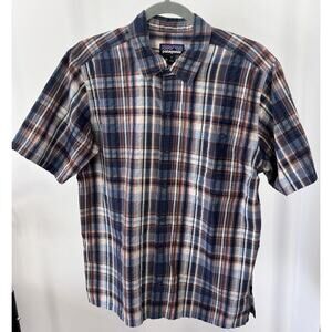 Patagonia Plaid Button Down Short Sleeve Shirt Outdoor size Medium